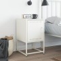 White steel bedside table 36x39x60.5 cm by , Nightstands - Ref: Foro24-846456, Price: 53,99 €, Discount: %