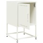 White steel bedside table 36x39x60.5 cm by , Nightstands - Ref: Foro24-846456, Price: 53,99 €, Discount: %