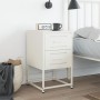 White steel bedside table 36x39x60.5 cm by , Nightstands - Ref: Foro24-846468, Price: 69,99 €, Discount: %