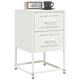 White steel bedside table 36x39x60.5 cm by , Nightstands - Ref: Foro24-846468, Price: 69,99 €, Discount: %