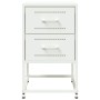 White steel bedside table 36x39x60.5 cm by , Nightstands - Ref: Foro24-846468, Price: 69,99 €, Discount: %