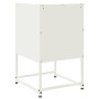 White steel bedside table 36x39x60.5 cm by , Nightstands - Ref: Foro24-846468, Price: 69,99 €, Discount: %