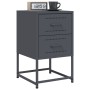 Bedside tables 2 units anthracite gray steel 36x39x60.5 cm by , Nightstands - Ref: Foro24-846463, Price: 123,17 €, Discount: %