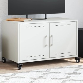 TV stand made of cold-rolled white steel, 68x39x43.5 cm by , TV Furniture - Ref: Foro24-846643, Price: 72,99 €, Discount: %