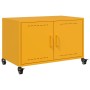 TV stand made of cold-rolled yellow mustard steel, measuring 68x39x43.5 cm. by , TV Furniture - Ref: Foro24-846641, Price: 73...