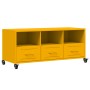 Mueble para TV acero laminado en frío amarillo 100,5x39x43,5 cm de , Muebles TV - Ref: Foro24-846695, Precio: 113,76 €, Descu...