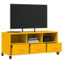 Mueble para TV acero laminado en frío amarillo 100,5x39x43,5 cm de , Muebles TV - Ref: Foro24-846695, Precio: 113,84 €, Descu...