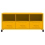 Mueble para TV acero laminado en frío amarillo 100,5x39x43,5 cm de , Muebles TV - Ref: Foro24-846695, Precio: 113,84 €, Descu...