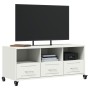 Mueble para TV acero laminado en frío blanco 100,5x39x43,5 cm de , Muebles TV - Ref: Foro24-846697, Precio: 113,76 €, Descuen...