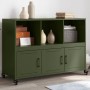 Cold-rolled steel sideboard in olive green 100.5x39x72 cm by , Sideboards - Ref: Foro24-846738, Price: 119,83 €, Discount: %