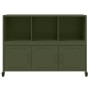 Cold-rolled steel sideboard in olive green 100.5x39x72 cm by , Sideboards - Ref: Foro24-846738, Price: 119,83 €, Discount: %