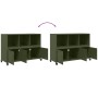 Cold-rolled steel sideboard in olive green 100.5x39x72 cm by , Sideboards - Ref: Foro24-846738, Price: 119,83 €, Discount: %