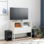 Mueble para TV de acero blanco 68x39x60,5 cm de , Muebles TV - Ref: Foro24-846553, Precio: 89,99 €, Descuento: %