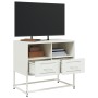 Mueble para TV de acero blanco 68x39x60,5 cm de , Muebles TV - Ref: Foro24-846553, Precio: 89,99 €, Descuento: %