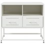 Mueble para TV de acero blanco 68x39x60,5 cm de , Muebles TV - Ref: Foro24-846553, Precio: 89,99 €, Descuento: %