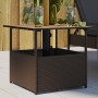 Hollow PE brown rattan garden table with umbrella 55x55x46.5 cm by , Garden tables - Ref: Foro24-364118, Price: 68,16 €, Disc...