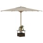 Hollow PE brown rattan garden table with umbrella 55x55x46.5 cm by , Garden tables - Ref: Foro24-364118, Price: 68,16 €, Disc...