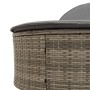 Double sun lounger with gray synthetic rattan cushions by , Loungers - Ref: Foro24-368648, Price: 252,91 €, Discount: %