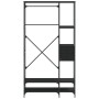 Coat rack with black engineered wood shelves by , Dresser Organizers and Bar Hangers - Ref: Foro24-847859, Price: 141,38 €, D...