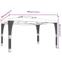 Pavillon mit doppeltem Dach aus cremefarbenem Stoff, 3,98x2,98 m. von , Zelte und Pavillons - Ref: Foro24-368442, Preis: 325,...