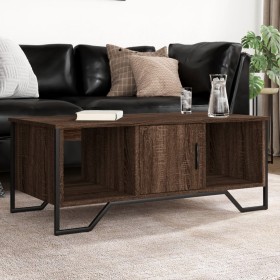 Engineered wood coffee table in brown oak, 100x51x40 cm by , Coffee table - Ref: Foro24-848493, Price: 80,57 €, Discount: %