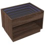 Mesa de centro con Infinity LED marrón roble 70x50x50 cm de , Mesas de centro - Ref: Foro24-847664, Precio: 135,56 €, Descuen...