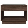 Mesa de centro con Infinity LED marrón roble 70x50x50 cm de , Mesas de centro - Ref: Foro24-847664, Precio: 135,56 €, Descuen...