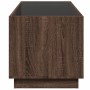 Mesa de centro con Infinity LED marrón roble 70x50x50 cm de , Mesas de centro - Ref: Foro24-847664, Precio: 135,56 €, Descuen...