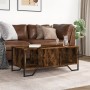 Engineered wood smoked oak coffee table 100x51x40 cm by , Coffee table - Ref: Foro24-848491, Price: 76,75 €, Discount: %