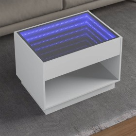 Mesa de centro con Infinity LED blanco 70x50x50 cm de , Mesas de centro - Ref: Foro24-847658, Precio: 135,68 €, Descuento: %