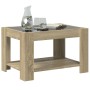 Mesa de centro y LED madera ingeniería roble Sonoma 73x53x45 cm de , Mesas de centro - Ref: Foro24-847548, Precio: 132,48 €, ...