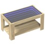 Mesa de centro y LED madera ingeniería roble Sonoma 93x53x45 cm de , Mesas de centro - Ref: Foro24-847555, Precio: 150,99 €, ...