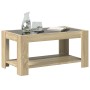 Mesa de centro y LED madera ingeniería roble Sonoma 93x53x45 cm de , Mesas de centro - Ref: Foro24-847555, Precio: 150,99 €, ...