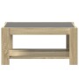 Mesa de centro y LED madera ingeniería roble Sonoma 93x53x45 cm de , Mesas de centro - Ref: Foro24-847555, Precio: 150,99 €, ...