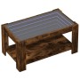 Mesa de centro y LED madera ingeniería roble ahumado 93x53x45cm de , Mesas de centro - Ref: Foro24-847557, Precio: 149,79 €, ...