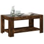 Mesa de centro y LED madera ingeniería roble ahumado 93x53x45cm de , Mesas de centro - Ref: Foro24-847557, Precio: 149,79 €, ...