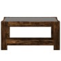 Mesa de centro y LED madera ingeniería roble ahumado 93x53x45cm de , Mesas de centro - Ref: Foro24-847557, Precio: 149,79 €, ...