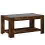 Mesa de centro y LED madera ingeniería roble ahumado 93x53x45cm de , Mesas de centro - Ref: Foro24-847557, Precio: 149,79 €, ...