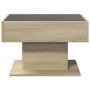 Mesa de centro y LED madera ingeniería roble Sonoma 70x50x45 cm de , Mesas de centro - Ref: Foro24-847534, Precio: 138,63 €, ...