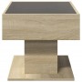 Center table and LED engineered wood Sonoma oak 70x50x45 cm by , Coffee table - Ref: Foro24-847534, Price: 138,63 €, Discount: %