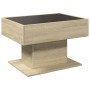 Center table and LED engineered wood Sonoma oak 70x50x45 cm by , Coffee table - Ref: Foro24-847534, Price: 138,63 €, Discount: %