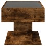 Mesa de centro y LED madera ingeniería roble ahumado 70x50x45cm de , Mesas de centro - Ref: Foro24-847536, Precio: 138,63 €, ...