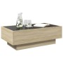 Center table and LED engineered oak wood Sonoma 90x50x30 cm by , Coffee table - Ref: Foro24-847520, Price: 151,99 €, Discount: %