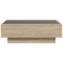 Center table and LED engineered oak wood Sonoma 90x50x30 cm by , Coffee table - Ref: Foro24-847520, Price: 152,12 €, Discount: %