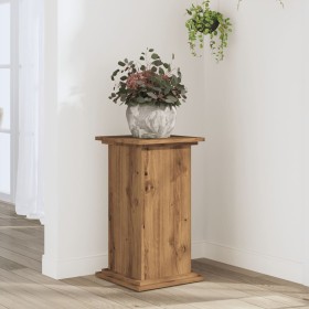 Engineered oak wood plant stands, artisanal, 33x33x60 cm by , Pot stands - Ref: Foro24-852968, Price: 52,20 €, Discount: %