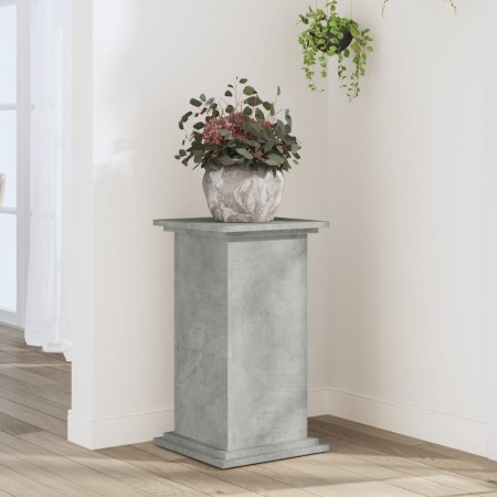 Plant stands made of gray engineered wood and concrete, measuring 33x33x60 cm. by , Pot stands - Ref: Foro24-852963, Price: 5...