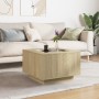 Center table and LED engineered oak wood Sonoma 60x60x40 cm by , Coffee table - Ref: Foro24-847569, Price: 118,00 €, Discount: %