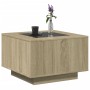 Mesa de centro y LED madera ingeniería roble Sonoma 60x60x40 cm de , Mesas de centro - Ref: Foro24-847569, Precio: 130,99 €, ...