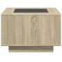 Mesa de centro y LED madera ingeniería roble Sonoma 60x60x40 cm de , Mesas de centro - Ref: Foro24-847569, Precio: 130,99 €, ...