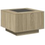 Center table and LED engineered oak wood Sonoma 60x60x40 cm by , Coffee table - Ref: Foro24-847569, Price: 118,00 €, Discount: %